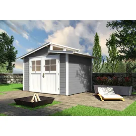 Weka Gartenhaus 226 2,95 x 2,09 m grau