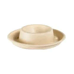 DUNI Einweggeschirr, Eierbecher, BioPak, Kompostierbare Bagasse Eierschalen, 1 Karton = 12 Packungen à 70 Stück