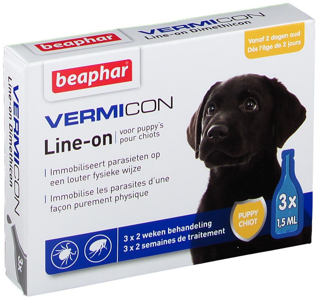 beaphar® VERMICON Line-On pour chiots 3x1,5 ml pipette(s) unidose(s)