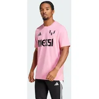 Adidas Messi Name and Number Graphic T-Shirt Easy Pink