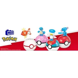 Mega Construx Pokémon Actionfigur Bauspielzeug-Set Wasser-Typ Trainerteam 5 cm