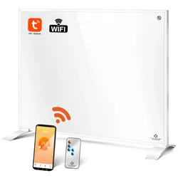 KESSER® Infrarotheizung Energiesparend Infrarot 2in1 Standgerät & Wandmontage Elektroheizung mit Fernbedienung Thermostat & App-Steuerung Timer Elektrisch Heizpaneel Heizung Konvektor Standfüße