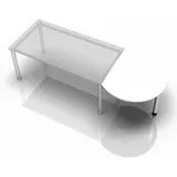 hjh OFFICE PRO HA80 - Ansatztisch 80x100 weiß,