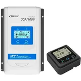 EPEVER® MPPT DuoRacer 30A Laderegler solar charge controller DR3210N für 2 Batterien, 12V/24V auto work, PV 100V, mit EPEVER Remote Meter MT11