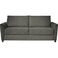 Schlafsofa BALI "Dallas" Sofas Gr. B/H/T: 195cm x 93cm x 103cm, Flachgewebe, Ergoflex Lattenrost-Gelformmatratze ca. 20cm Höhe, silberfarben (silber/beige) Dauerschlaffunktion, mit Lattenrost und Matratze