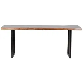 MiaMöbel Esstisch 180 x 90 x 77 cm Teak/Antikschwarz