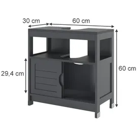 Vicco Waschbeckenunterschrank Vilda 60 x 60 x 30 cm Grau