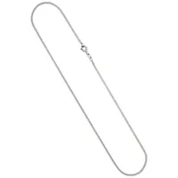 JOBO Kette ohne Anhänger Panzerkette, 585 Weißgold 1,7 mm 42 cm silberfarben