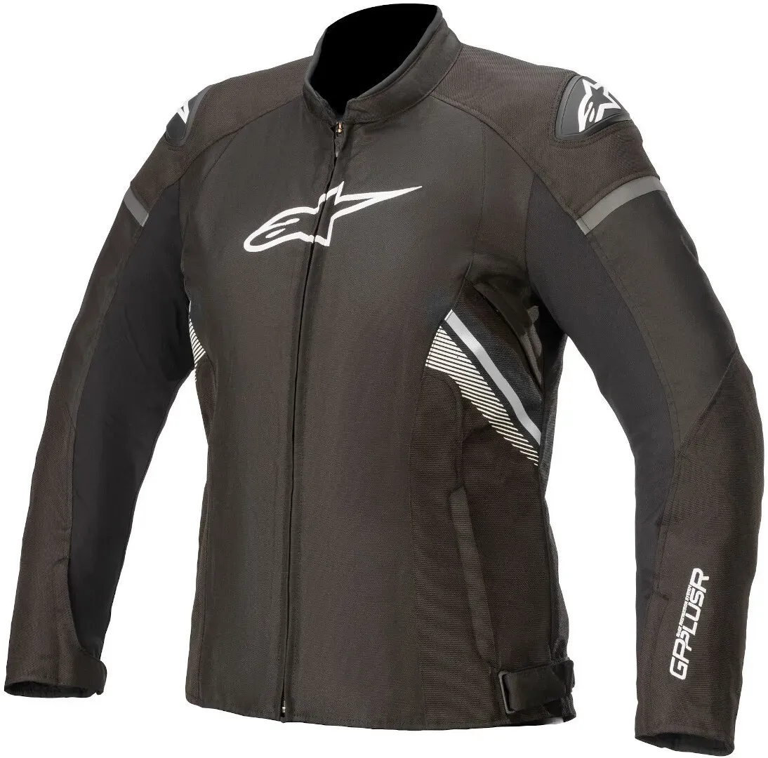Alpinestars Stella T-GP Plus V3 Dames Motorfiets Textiel Jas, zwart-wit, XL Voorvrouw