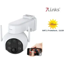 7links Außen-Pan-Tilt-IP-Überwachungskamera 2K Weiß