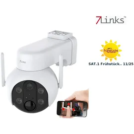 7links Außen-Pan-Tilt-IP-Überwachungskamera 2K Weiß