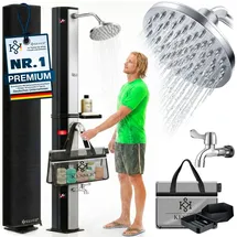 Kesser Solardusche 40 l schwarz/silber 23568