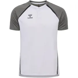 hummel hmlLEAD 2.0 POLO Herren - white/steel gray - 3XL