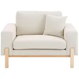 OTTO products Loveseat »Hanne Sessel mit Holzrahmen«, Verschiedene Bezugsqualitäten: Baumwolle, recyceltes Polyester beige