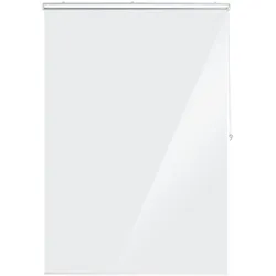 Relaxdays Duschrollo, 140x240 cm, Seilzugrollo für Dusche & Badewanne, wasserabweisend, Decke Spritzschutz, durchsichtig
