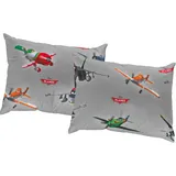 Wirth Kissenbezug Planes Lima 40 x 60 cm Grau