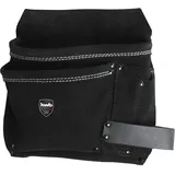 KWB Werkzeug-Gürteltasche aus robustem Rindsspaltleder - Praktischer Werkzeughalter mit großen und kleinen Taschen - Doppelte Nahtreihe mit Nieten für zusätzliche Sicherheit