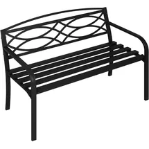 Woltu Gartenbank 127 x 83 x 59,5 cm Schwarz
