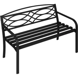 Woltu Gartenbank 127 x 83 x 59,5 cm Schwarz