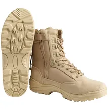 Mil-Tec Tactical Boot M.ykk Zipper Wanderstiefel, Khaki, 47 EU