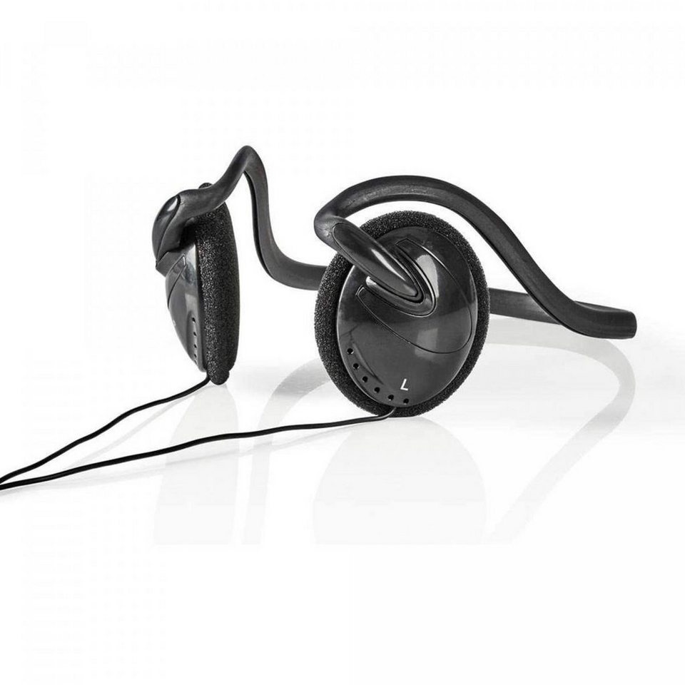 TronicXL Sport Kopfhörer Nackenbügel 3,5mm kabelgebunden mit Kabel Smartphone Sport-Kopfhörer schwarz