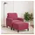 vidaXL Sessel mit Hocker 60 x 60 x 60 cm Weinrot Samt