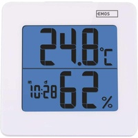 Emos Digitales Thermometer mit Hygrometer E0114, Thermometer + Hygrometer, Weiss