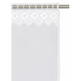 HOSSNER - ART OF HOME DECO Scheibengardine "Spitzingsee" Gr. 2, weiß, B:40cm H:90cm, Baumwolle, HOSSNER - ART OF HOME DECO, Gardinen