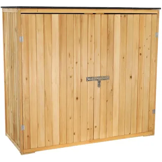 Wiltec Gartenhaus mit Doppeltür 136 x 58 x cm Naturfarbe holz