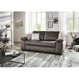 die planbar Schlafsofa DIE PLANBAR "MP-PD19021", grau (anthrazit), B:196cm H:90cm T:100cm, 100% Polyester, Sofas, Schlafsofa, mit Längsschläferfunktion 140x210 cm