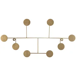 Bloomingville Garderobe Fia aus Metall, L76xH7,5xW38 cm, messing