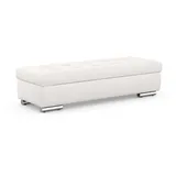 DOMO collection Hocker »Treviso XXL: B/T/H: 161/60/41 cm«, mit Stauraum, auch in Cord, passend zur Serie, moderne Steppung beige