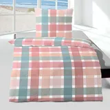 Traumschlaf Bettwäsche Charlotte rot + 80x80 cm) - blau;rot