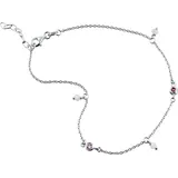 SilberDream Fußkette Silber 925 Sterling Silber ca. 25cm + 3cm Verlängerung Zirkoniastein | Gr.: onesize
