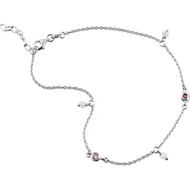 SilberDream Fußkette Silber 925 Sterling Silber ca. 25cm + 3cm Verlängerung Zirkoniastein | Gr.: onesize
