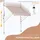 Outsunny Sonnenschirm Markise Aluminium Polyester Cremeweiß L200 x B150 x H170-280 cm