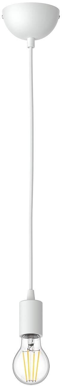 ledscom.de Pendelleuchte DORI, weiß matt, inkl. E27 Lampe (warmweiß, 6,96W, 963lm) Dimmen ohne Dimmer mit Lichtschalter