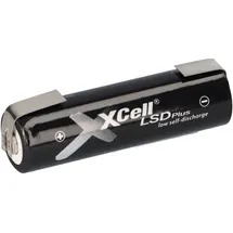 XCell 1x XCell Mignon Akku AA LSD Plus Ni-MH 1,2V 2550 mAh low self-discharge Lötfahne U