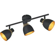 Trio Punch 3er schwarz matt/Goldfarbig