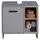 Stella Trading Waschbeckenunterschrank 1 Tür 65 x 60,5 x 38 cm Grau / Eiche Sonoma