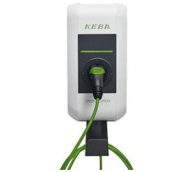 KEBA Ladestation KeContact P30 Wallbox DE440, 11 kW, 6m Typ 2 Ladekabel, GREEN EDITION