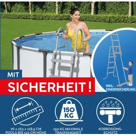BESTWAY Steel Pro Max Frame Pool Set 396 x 122 cm inkl. Filterpumpe