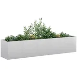 vidaXL Garten-Hochbeet verzinkter Stahl rechteckig 200 x 40 x 40 cm