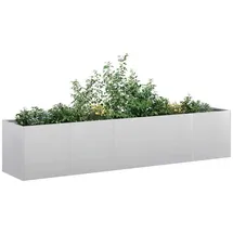 vidaXL Garten-Hochbeet verzinkter Stahl rechteckig 200 x 40 x 40 cm