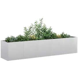 vidaXL Garten-Hochbeet verzinkter Stahl rechteckig 200 x 40 x 40 cm