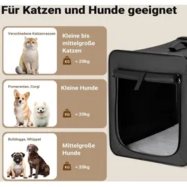 fudajo Faltbare Transportbox XL 94 x 66 x 74 cm Schwarz