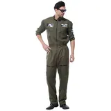 Pilot Kampfjet Kostüm "Air Force" MIESEPETER® grün-2XL/3XL