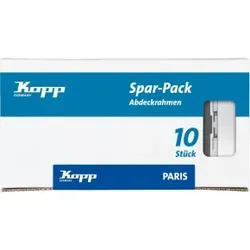 Kopp 402020015 PARIS - Profi-Pack: 10x Abdeckrahmen 1-fach, Farbe: silber