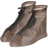 PATIKIL XL Wasserfest Schuhe Cover 1 Paar PVC Wiederverwendbar Rutschfeste Überschuhe Regen Galoschen Schneestiefel Protektor mit Reißverschluss für Männer Frauen Regnerisch Draußen Kaffee - XL