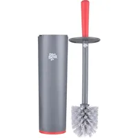 Dirt Devil Toilettenbürste mit Halterung - Stabile Halterung - 39 x 12 x 16 cm - Grau/Rot